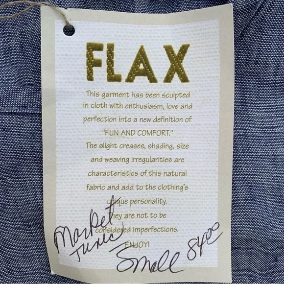 🆕 Flax Linen Market Tunic Shirt Women’s Top Size Small - Picture 4 of 6